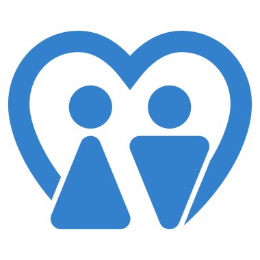 Evlilik düz glif simgesi