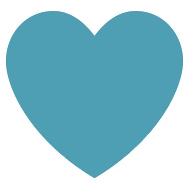 Aşk kalp düz glif simgesi