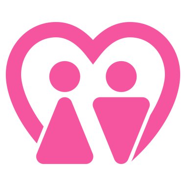 Evlilik düz glif simgesi