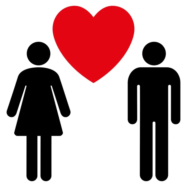 Love Persons Flat Glyph Icono —  Fotos de Stock