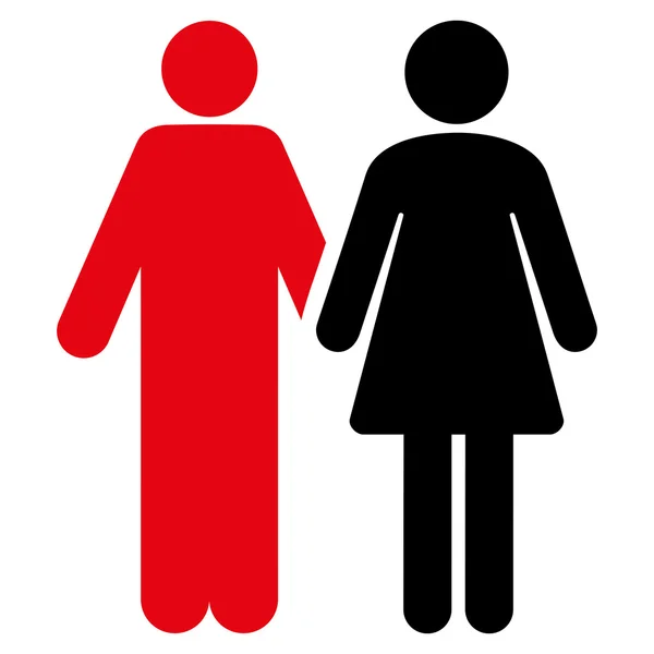 Evli çift düz glif simgesi — Stok fotoğraf