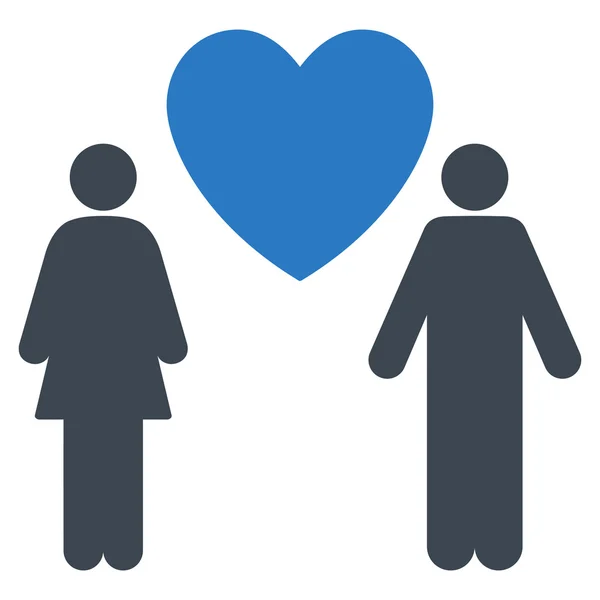Miłość para płaskie glifów ikona — Zdjęcie stockowe