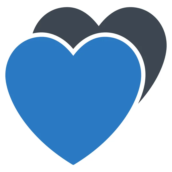 Love Hearts Flat Glyph Icon — Stock Photo, Image