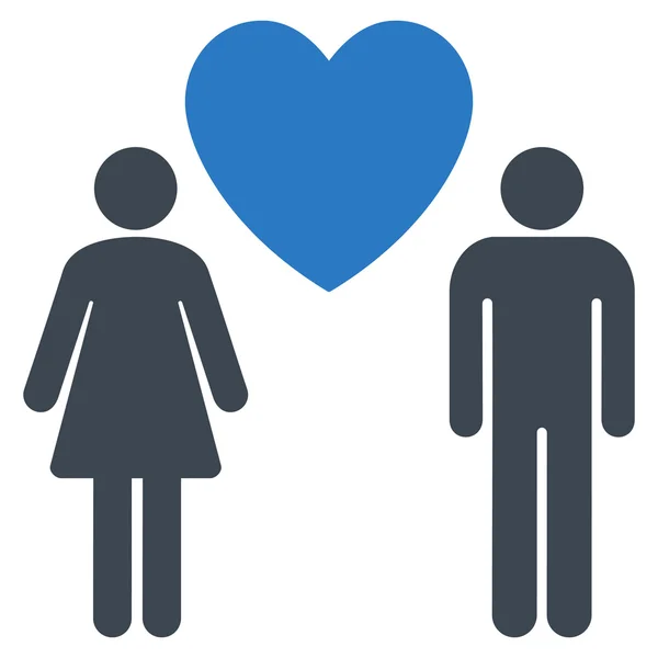 Ikona miłości osób płaskie glifów — Zdjęcie stockowe