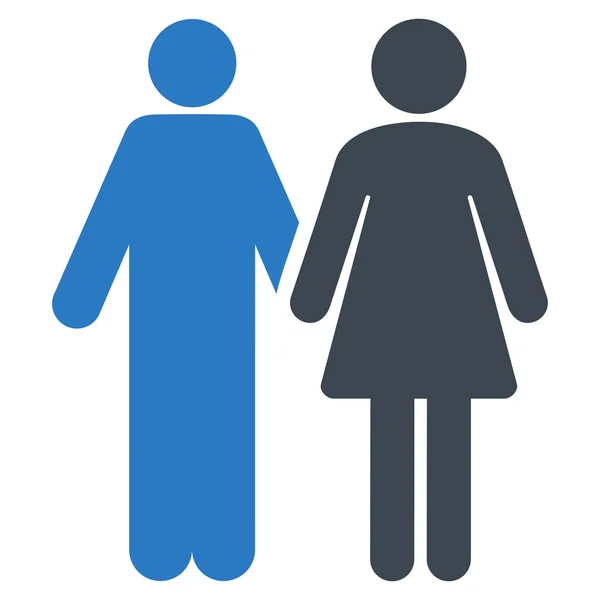 Married Couple Flat Glyph Icon — Stock Photo, Image