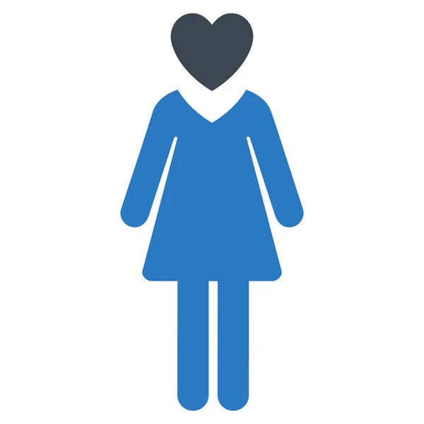 Mistress Flat Glyph Icon — Stock Photo, Image