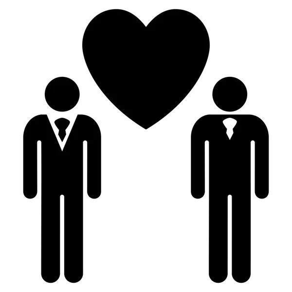 Gay liefhebbers platte Glyph pictogram — Stockfoto