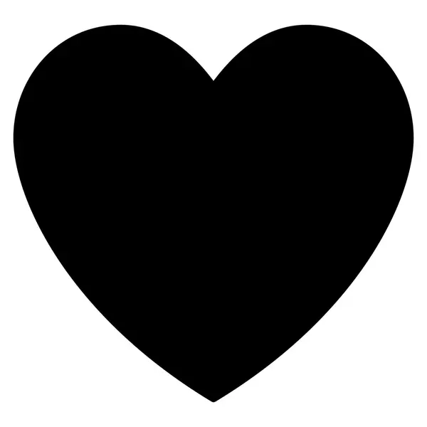 Кохання серце плоска гліфа ікона — стокове фото