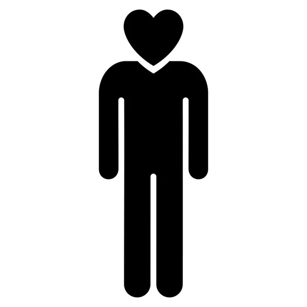 Lover Man platta Glyph ikonen — Stockfoto