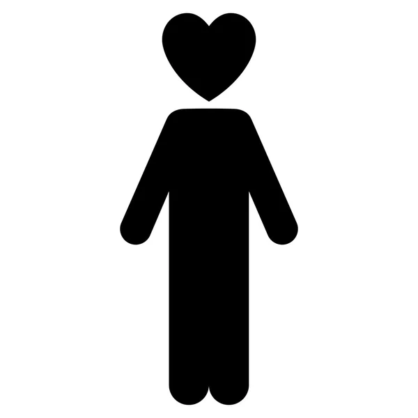 Людина коханець плоский гліф ікона — стокове фото