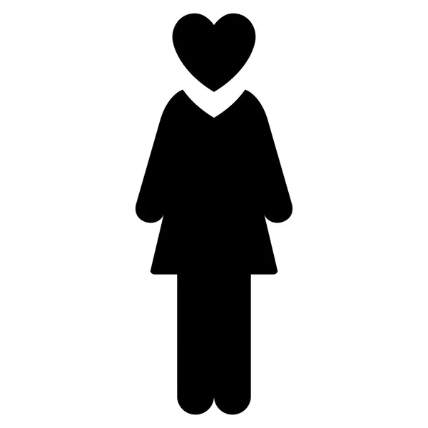 Mistress Flat Glyph Icon — Stock Photo, Image