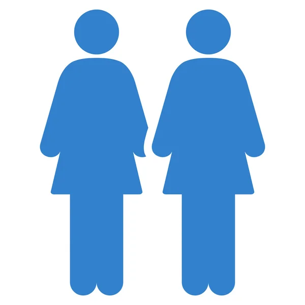Lesbi couple plat glyphe icône — Photo