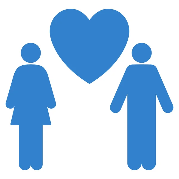 Miłość para płaskie glifów ikona — Zdjęcie stockowe