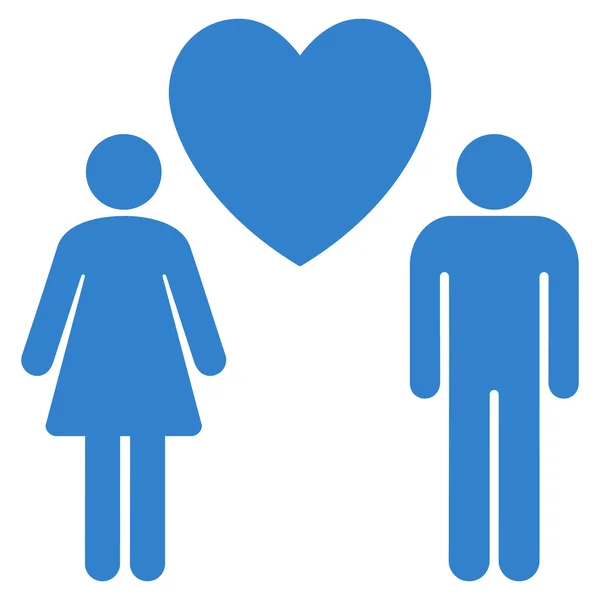 Liefde personen platte Glyph pictogram — Stockfoto