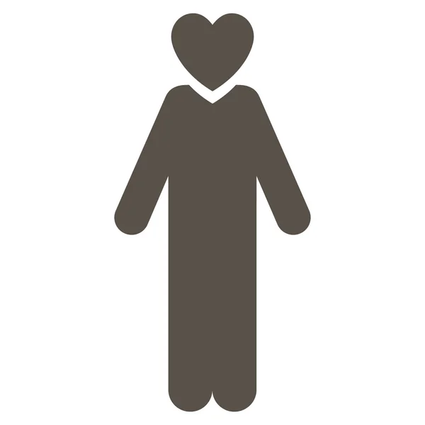 Lover Man Flat Glyph Icon — Stock Photo, Image