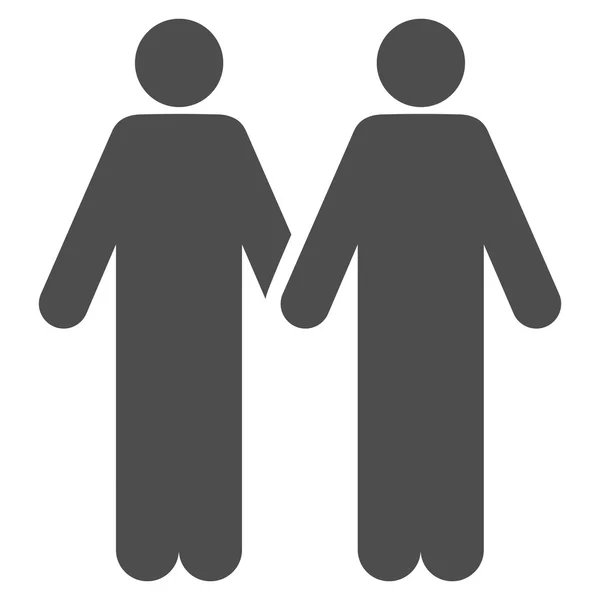 Gay pareja plana glifo icono — Foto de Stock