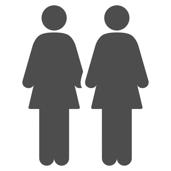 Lesbi casal plana Glyph Ícone — Fotografia de Stock