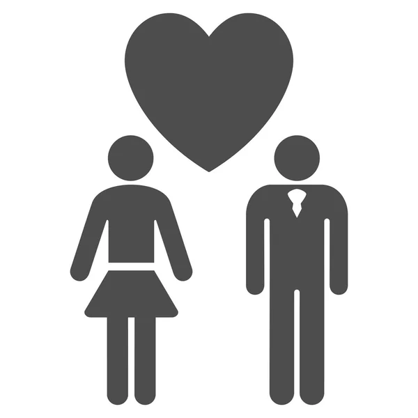 Love Persons Flat Glyph Icon — Stok Foto