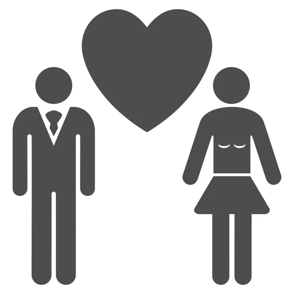 Liefde personen platte Glyph pictogram — Stockfoto