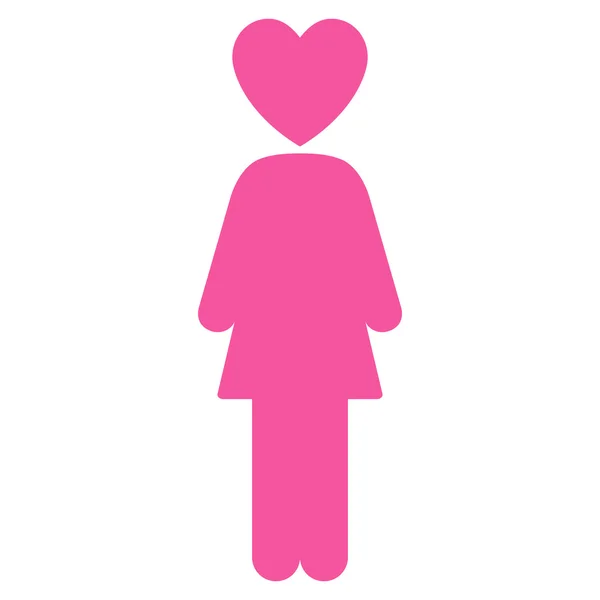 Geliefde vrouw platte Glyph pictogram — Stockfoto