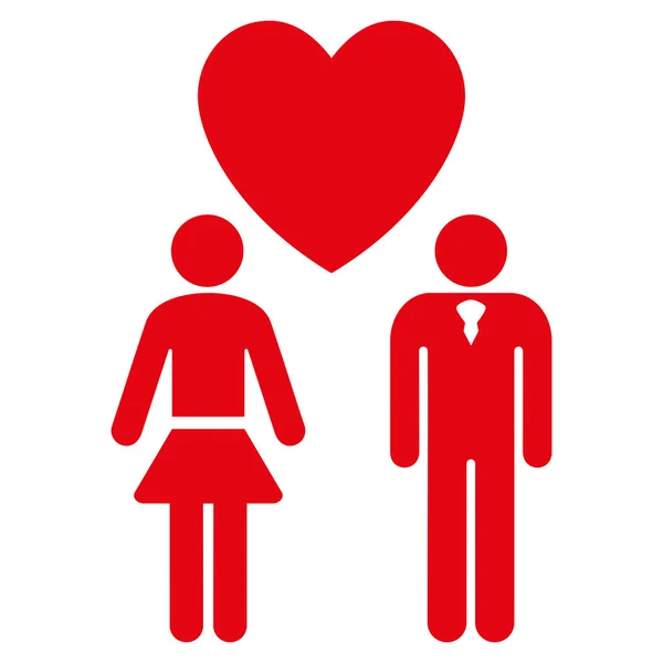 Ikona miłości osób płaskie glifów — Zdjęcie stockowe