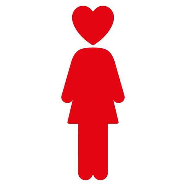 Amante mujer plana glifo icono — Foto de Stock