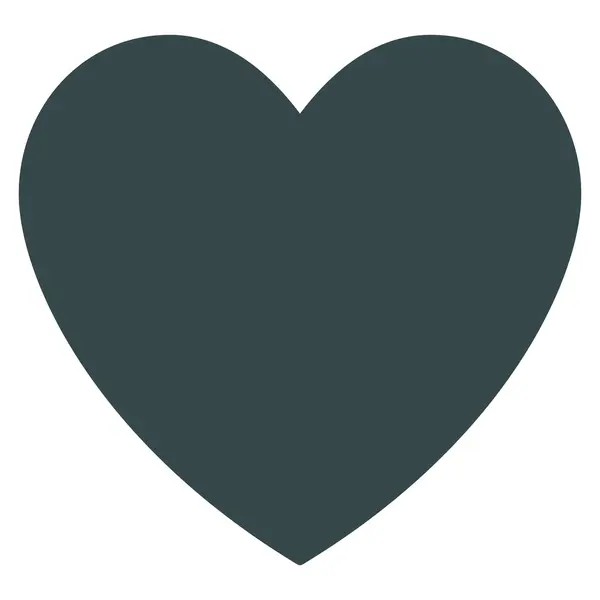 Coração de Amor Flat Glyph Icon — Fotografia de Stock
