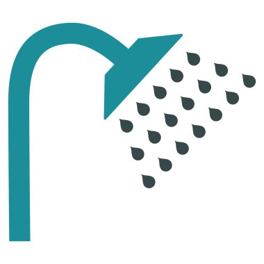 Duş düz vektör simgesi