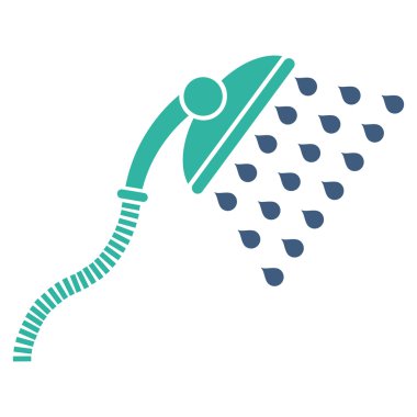 Duş düz vektör simgesi