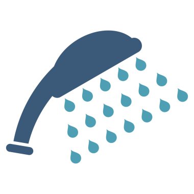 Duş düz vektör simgesi