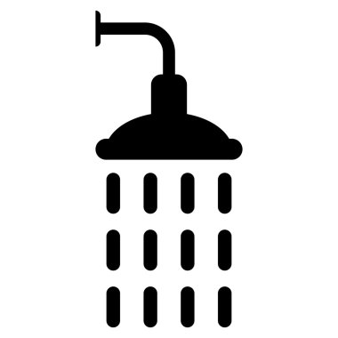 Duş düz vektör simgesi