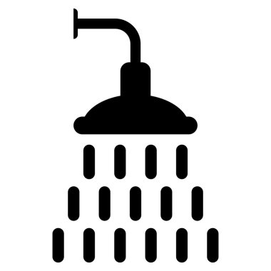 Duş düz vektör simgesi