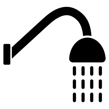 Duş düz vektör simgesi