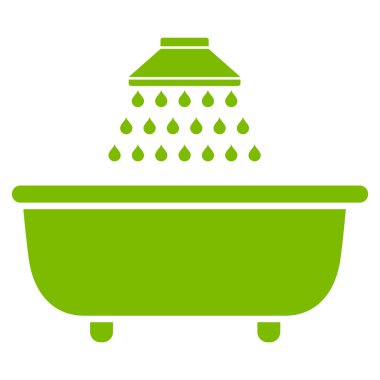 Banyo duş düz vektör simgesi