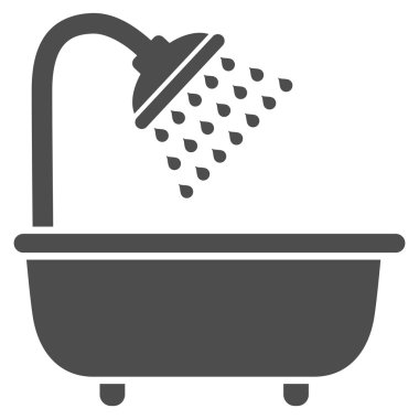 Banyo duş düz vektör simgesi