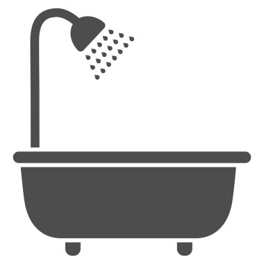 Banyo duş düz vektör simgesi