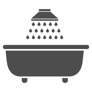 Banyo duş düz vektör simgesi