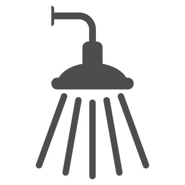 Duş düz vektör simgesi