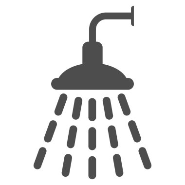 Duş düz vektör simgesi