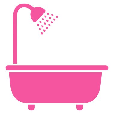 Banyo duş düz vektör simgesi