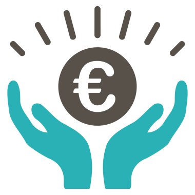 Euro refah düz vektör simgesi