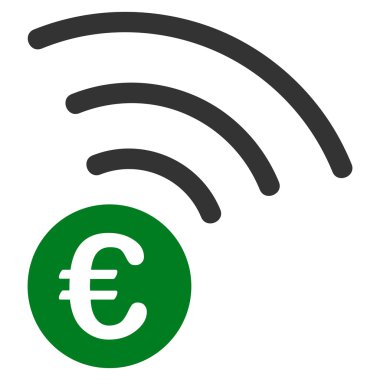 Euro ilan düz vektör simgesi