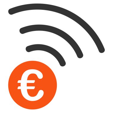 Euro ilan düz vektör simgesi