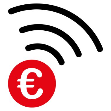 Euro ilan düz vektör simgesi