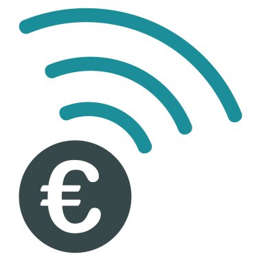 Euro ilan düz vektör simgesi