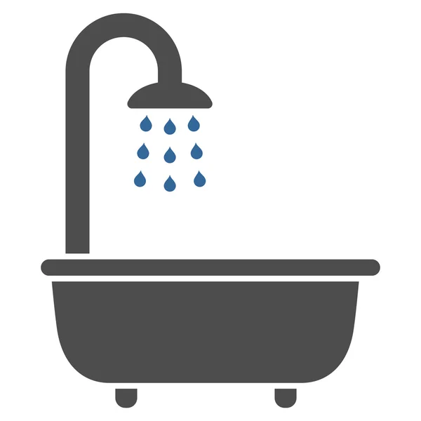 Bath Shower Flat Vector Icon — Stock Vector