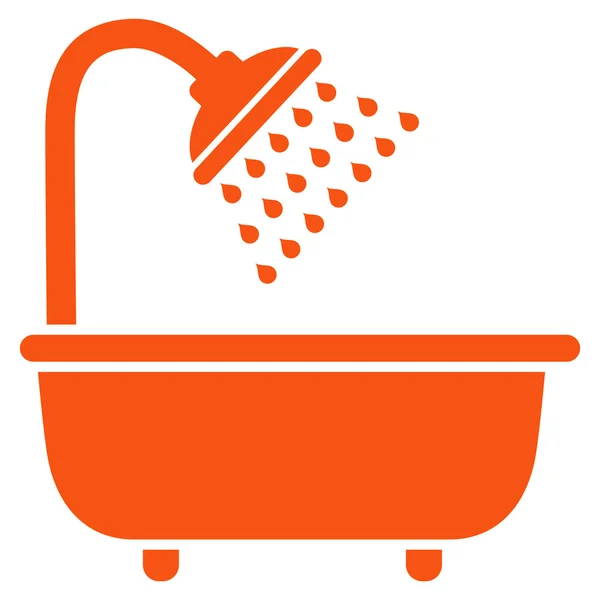 Bath Shower Flat Vector Icon — Stock Vector