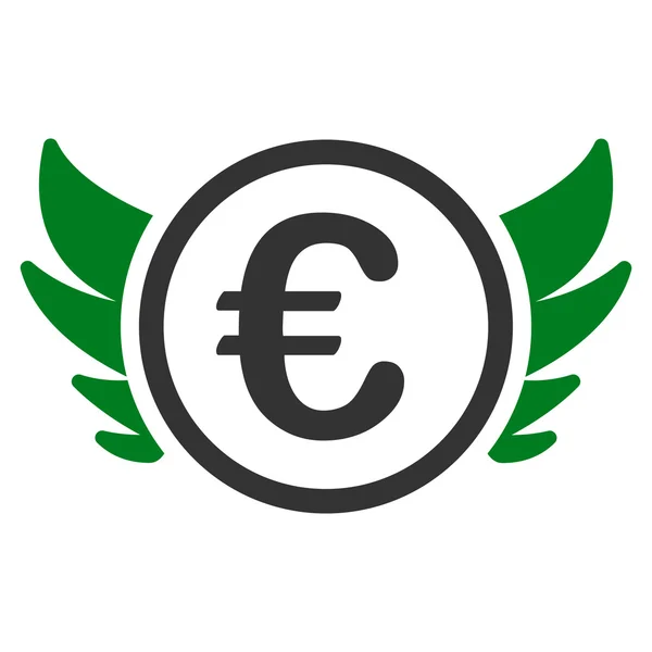 Ευρώ Άγγελος επενδύσεις επίπεδες διάνυσμα εικονίδιο — Διανυσματικό Αρχείο