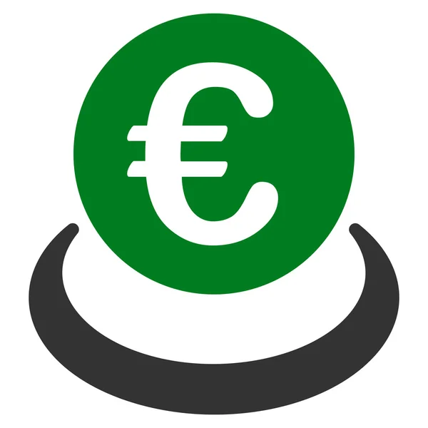 Euro depozytu płaskie wektor ikona — Wektor stockowy
