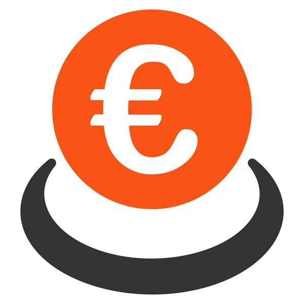 Euro Deposit Flat Vector Icon — Stock Vector